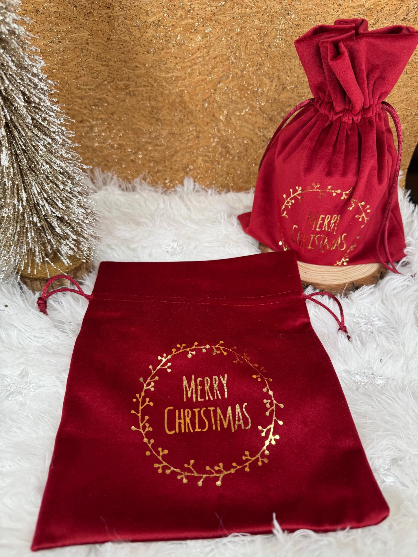 Packaging: Bolsa Terciopelo roja