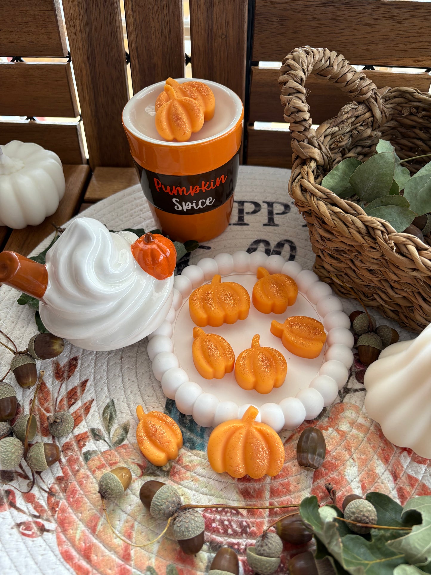 Wax Melts Calabazas Otoñales con Bioglitter
