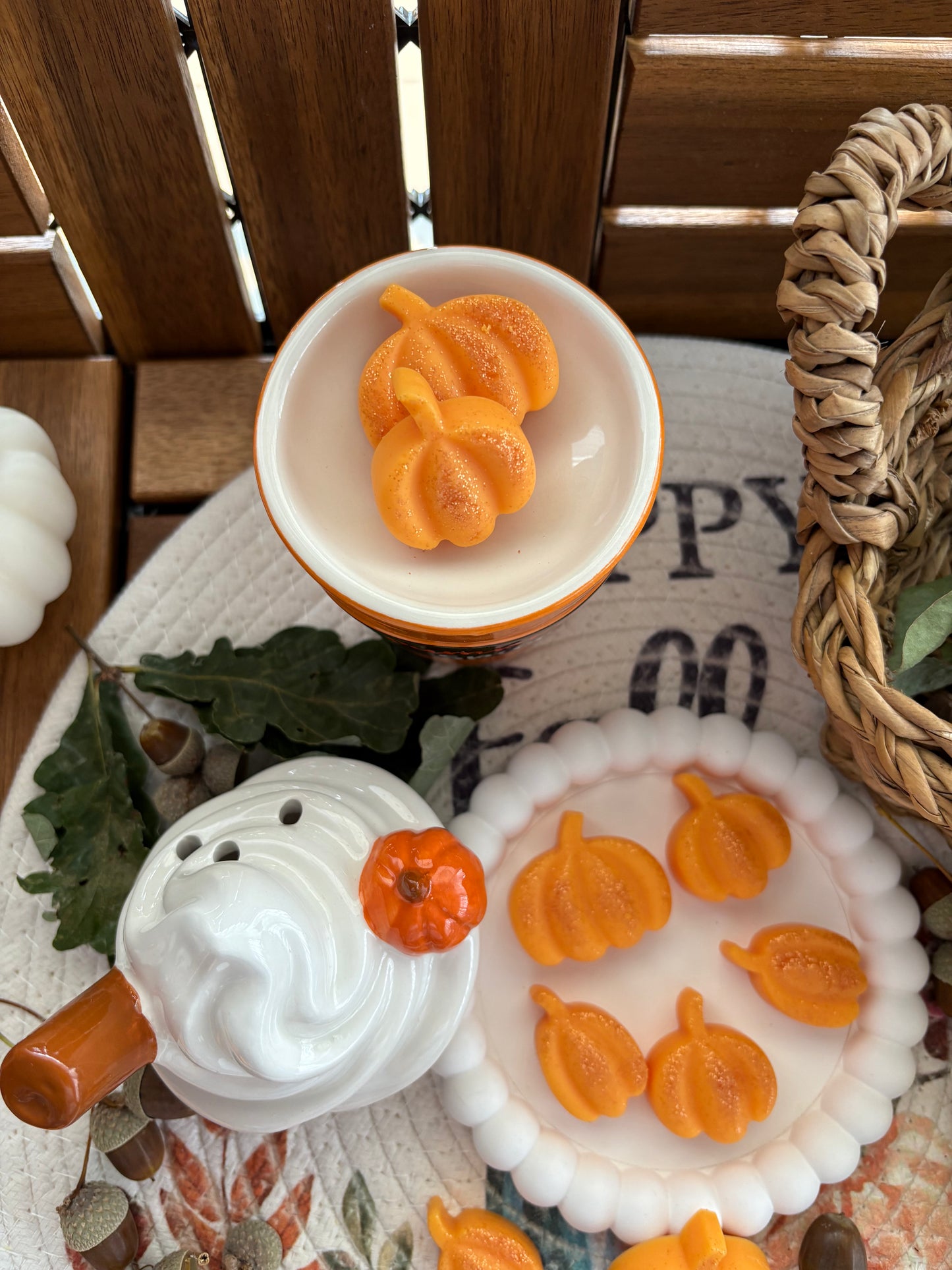 Wax Melts Calabazas Otoñales con Bioglitter