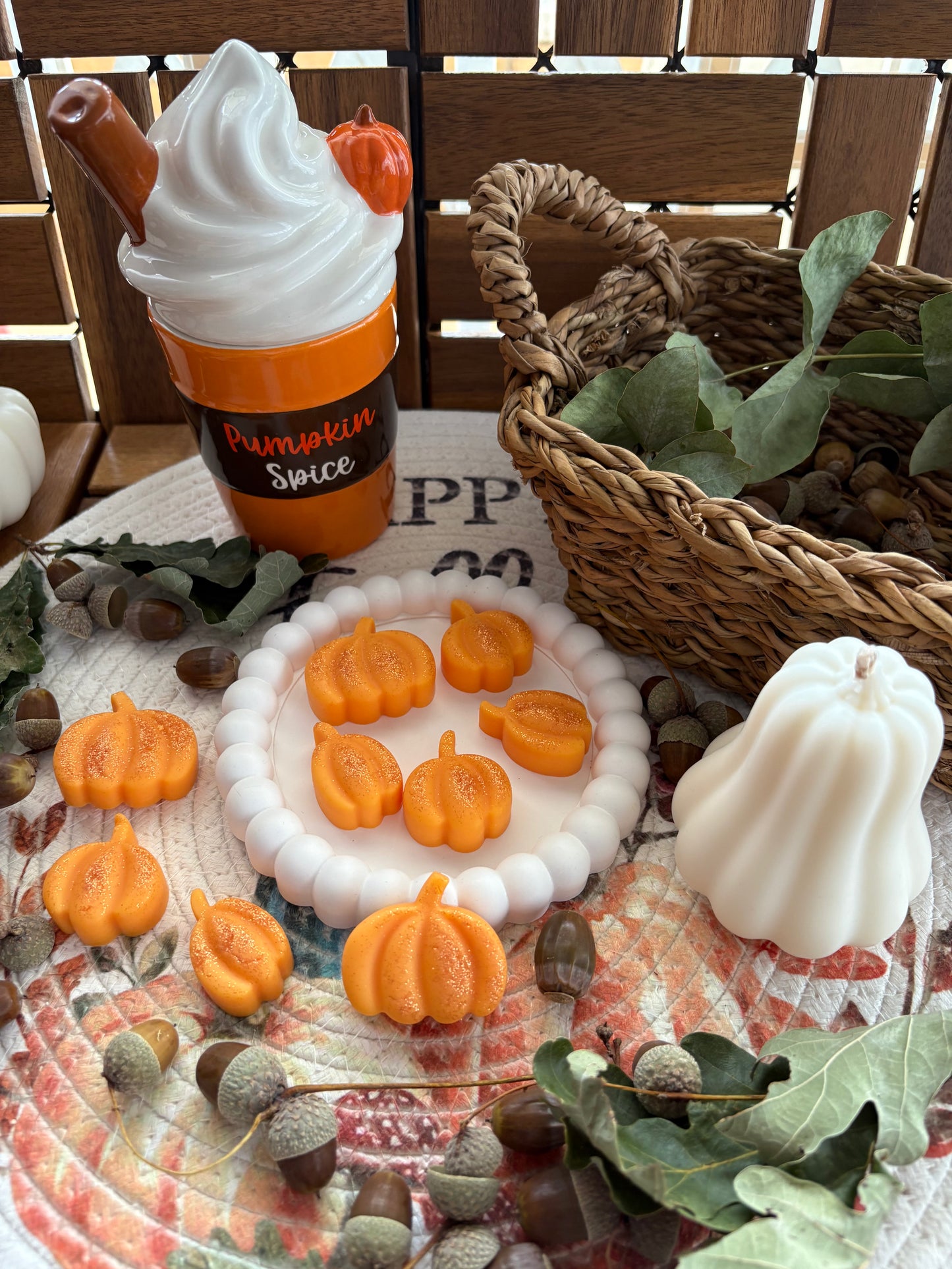 Wax Melts Calabazas Otoñales con Bioglitter