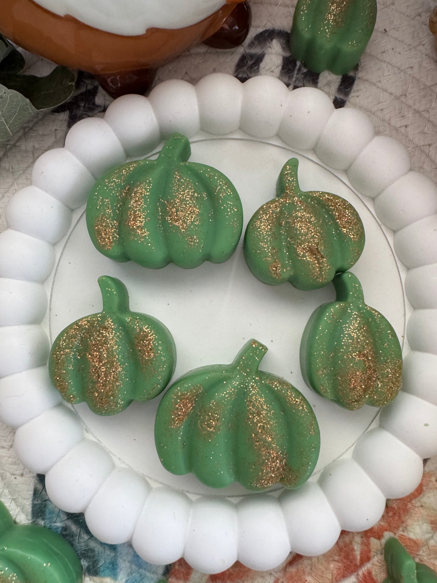 Wax Melts Calabazas Otoñales con Bioglitter