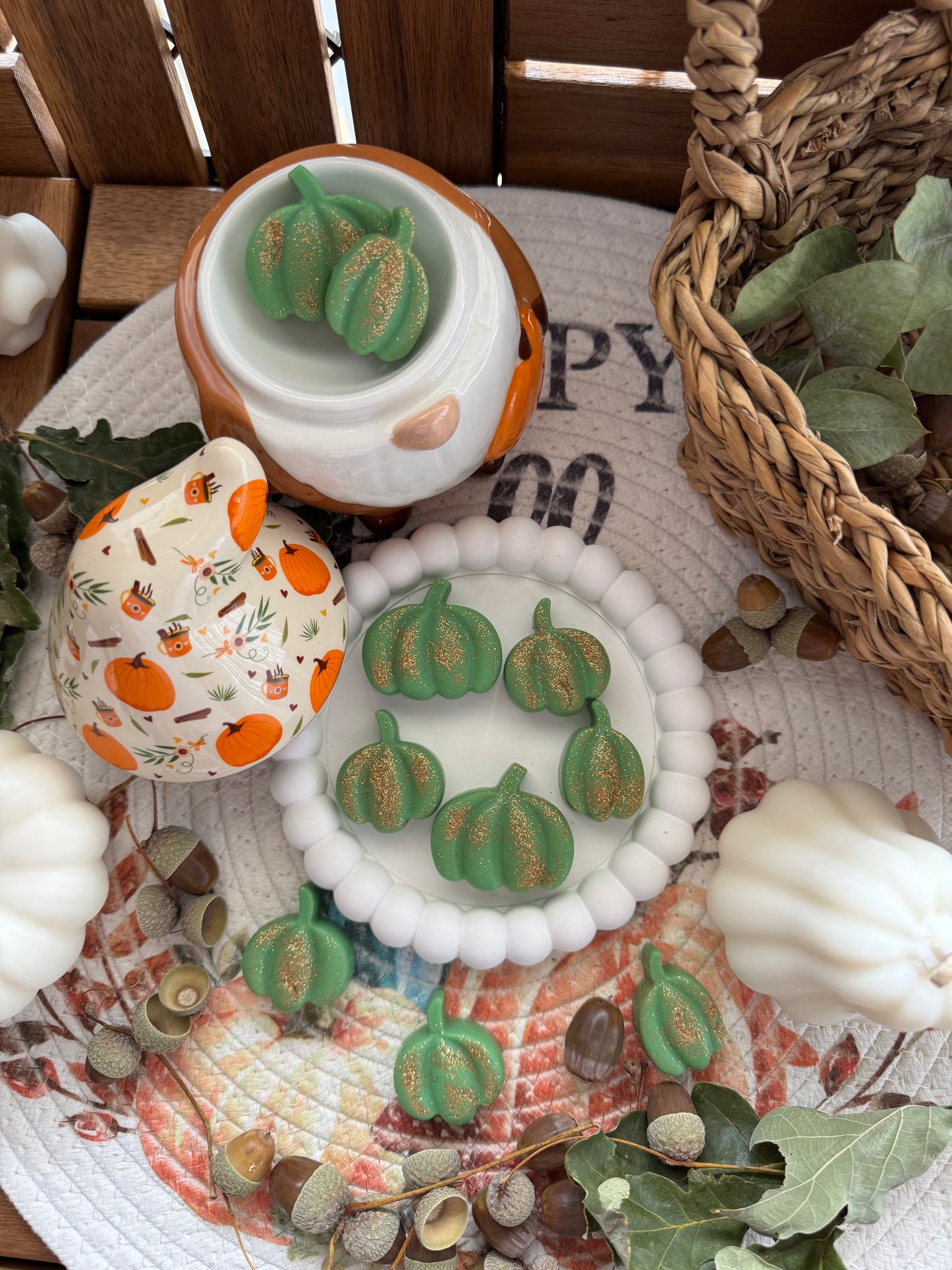 Wax Melts Calabazas Otoñales con Bioglitter