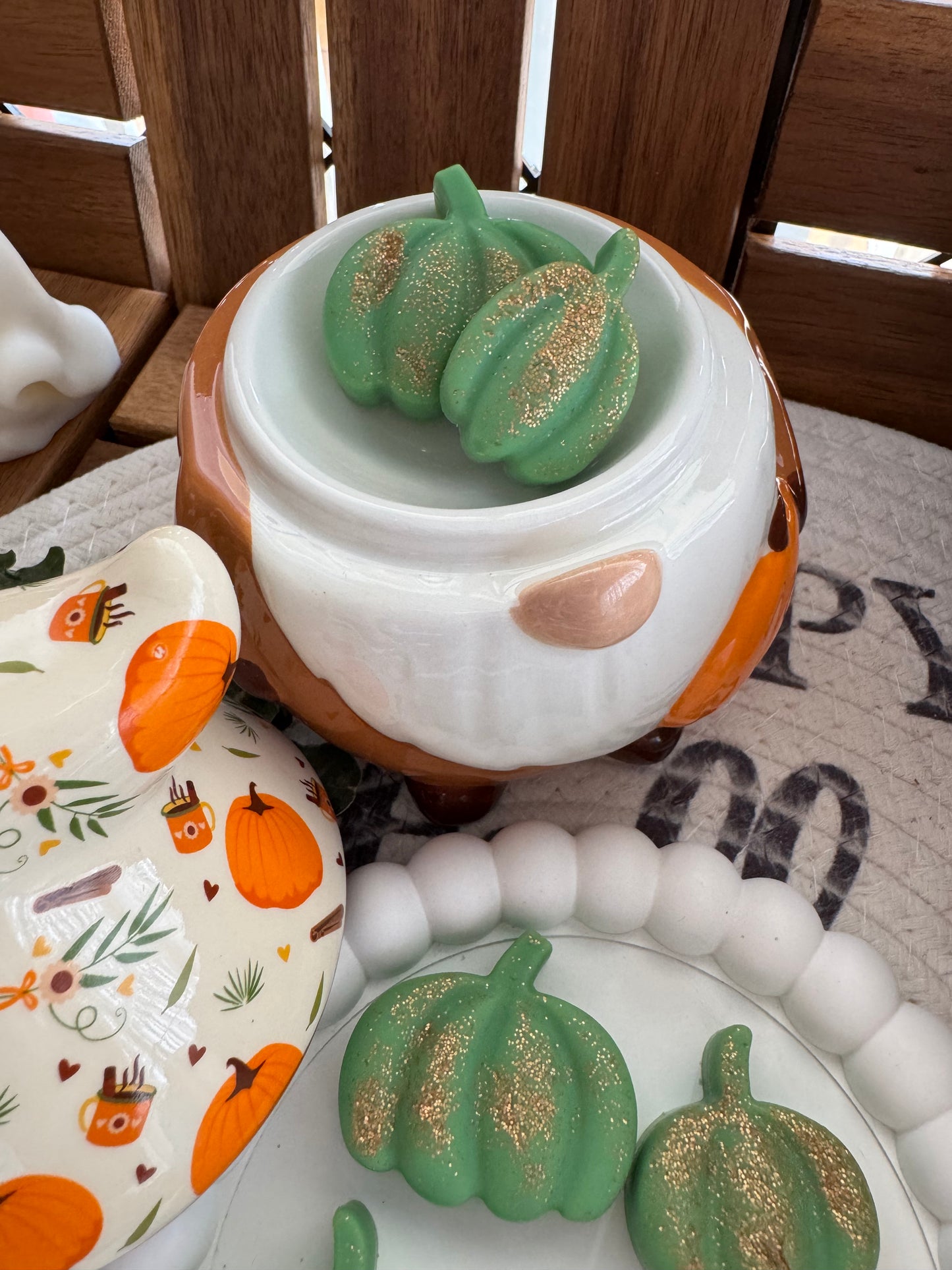 Wax Melts Calabazas Otoñales con Bioglitter