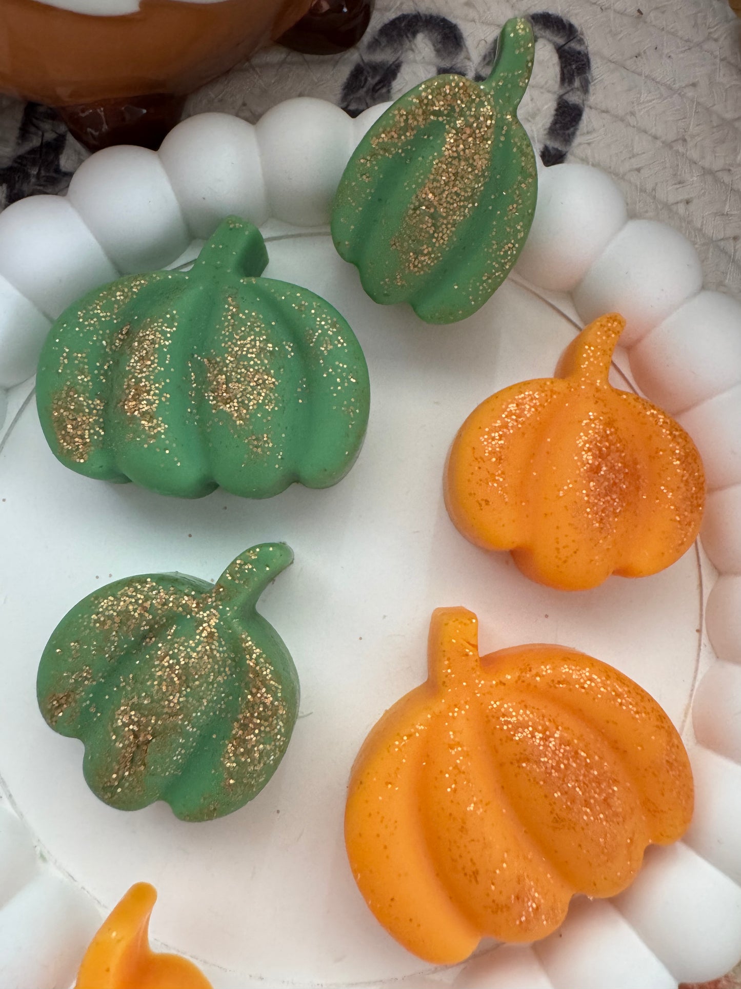 Wax Melts Calabazas Otoñales con Bioglitter