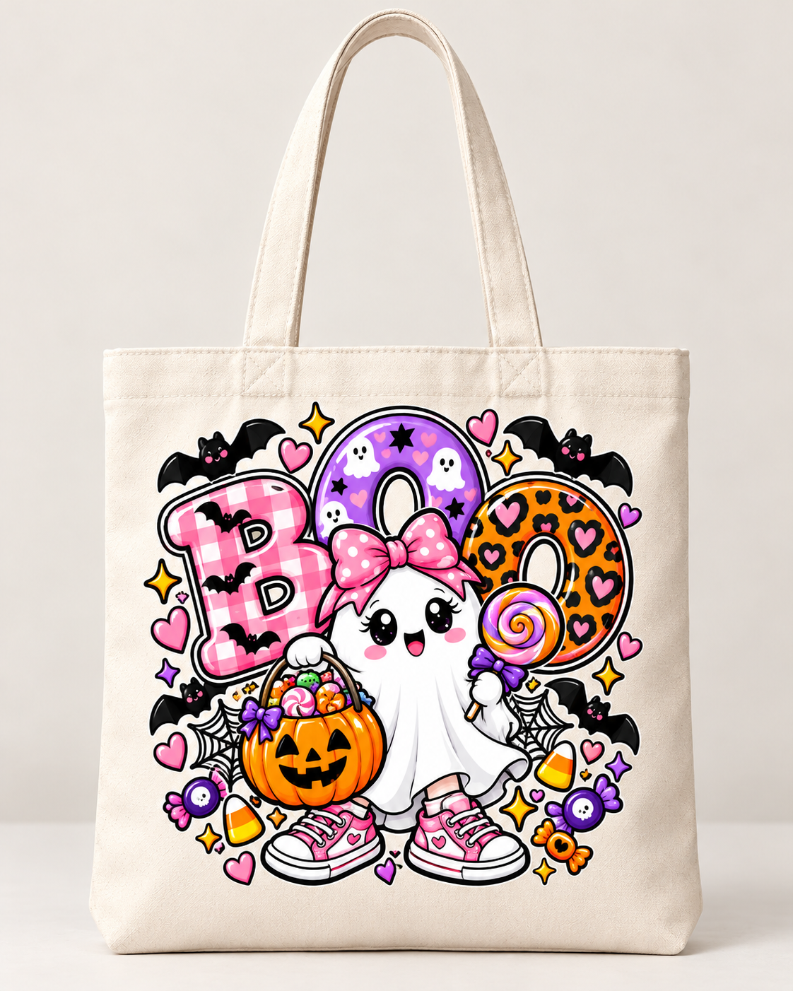 Tote bag de diseños de fantasmitas de Halloween divertidos