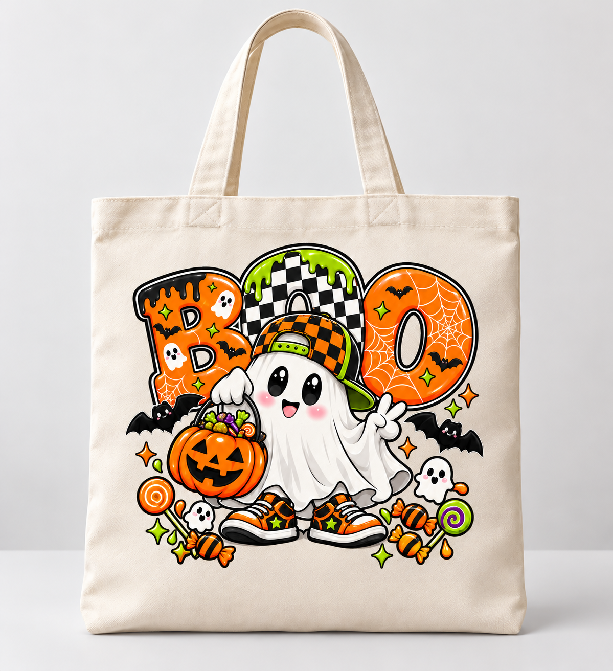 Tote bag de diseños de fantasmitas de Halloween 