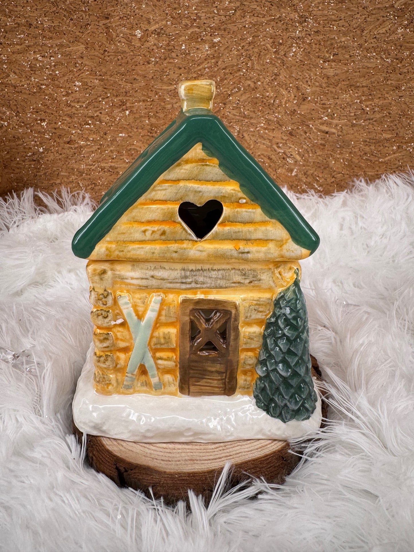 Quemador de cera CASITA NAVIDEÑA