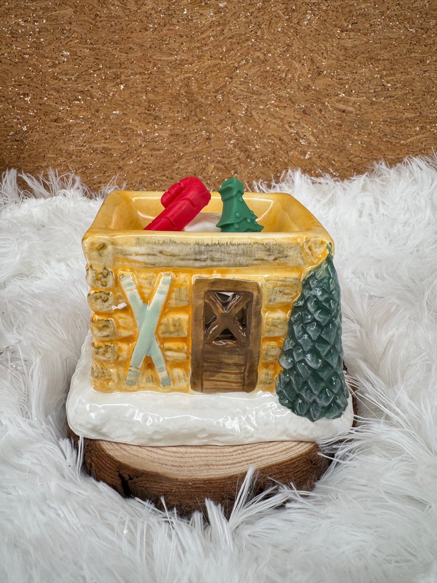 Quemador de cera CASITA NAVIDEÑA