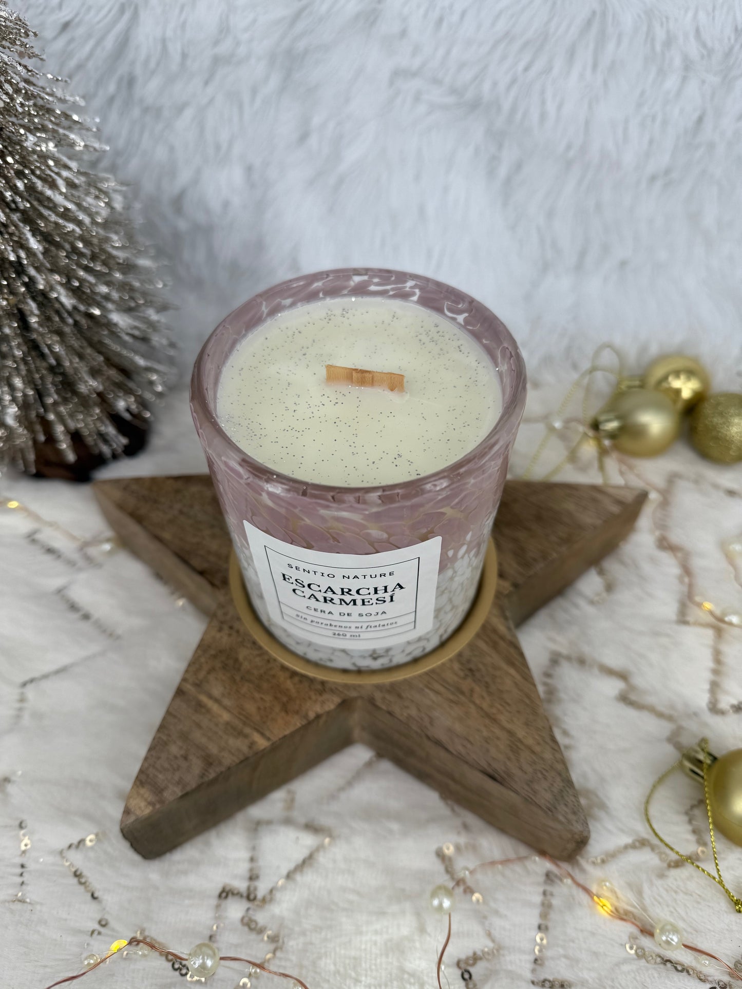 Vela ESCARCHA CARMESÍ