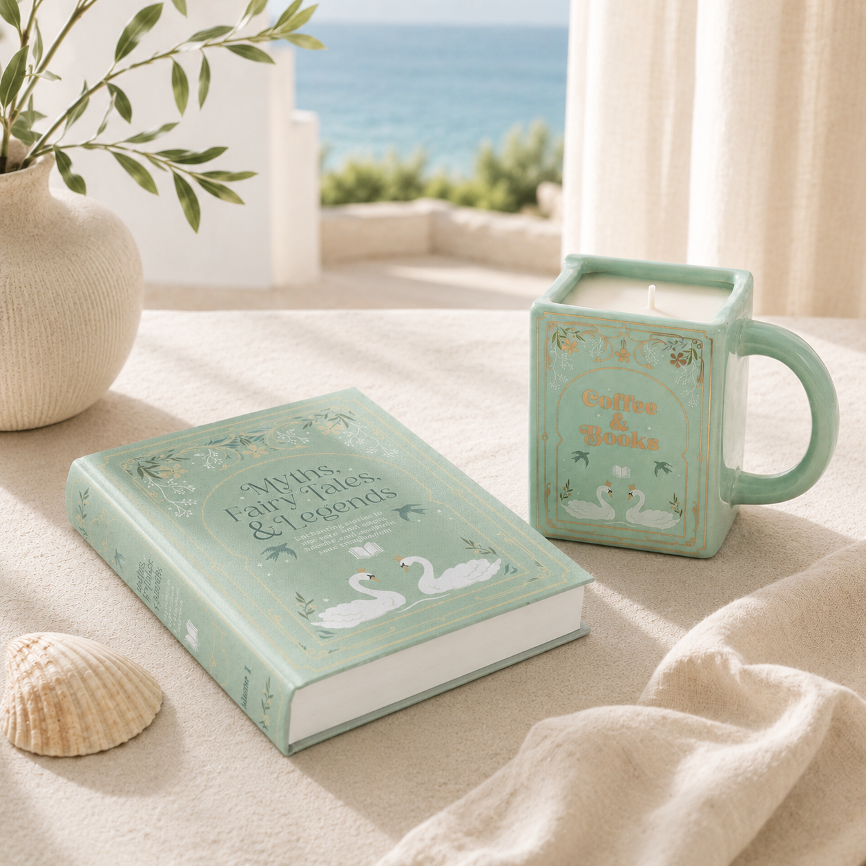 VELA TAZA COFFEE & BOOKS aroma melón🍈📚