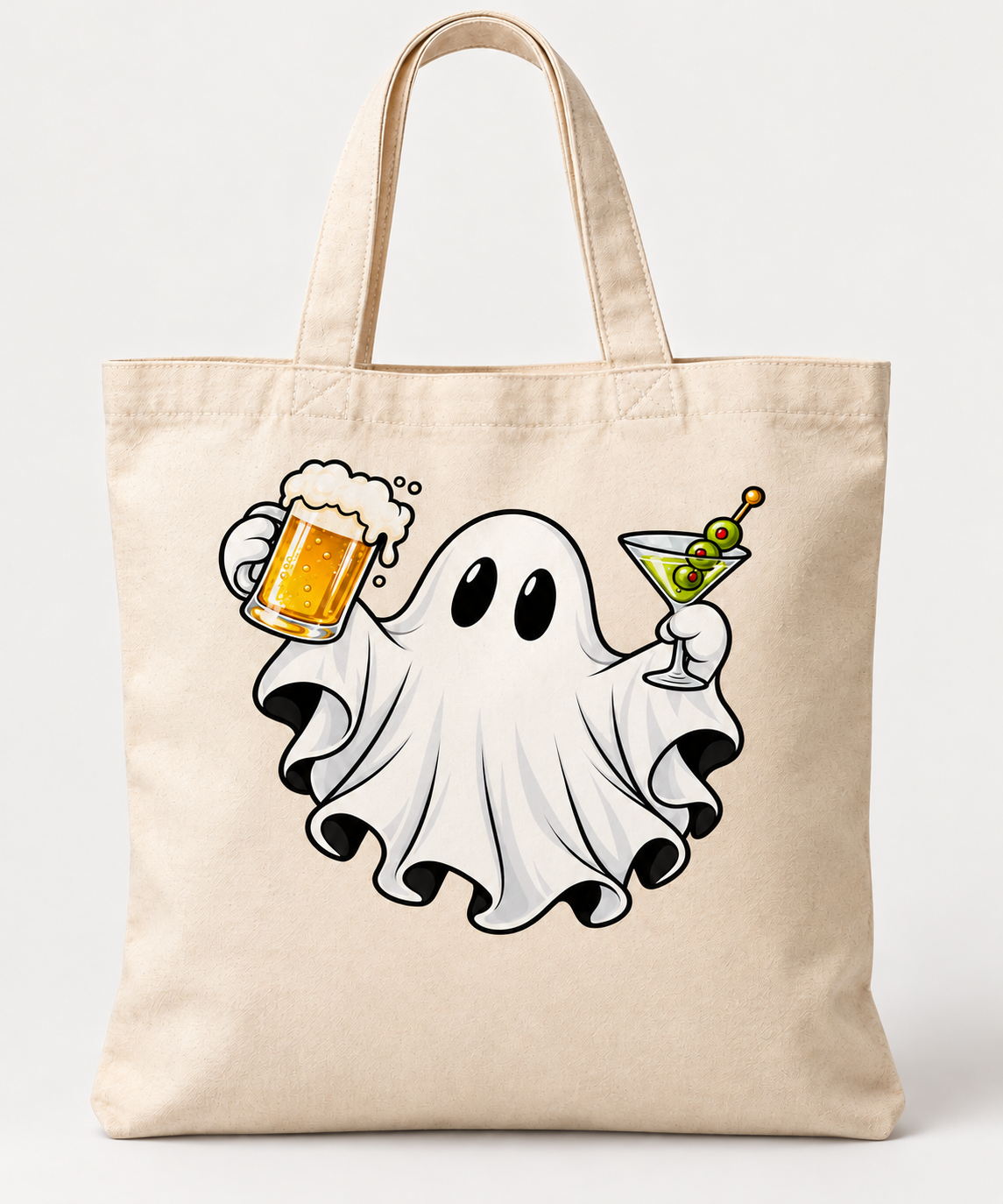 Bolsa tote bag crema halloween