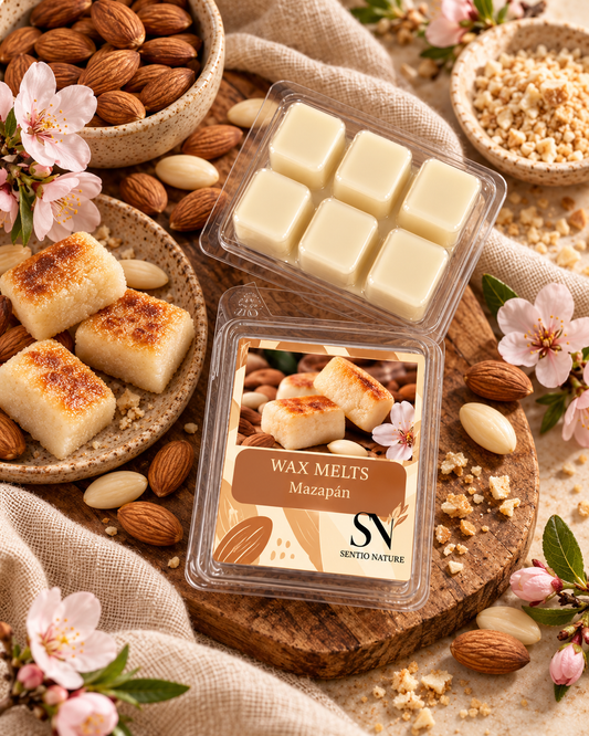 Tableta de Wax Melts de Mazapán es una auténtica delicia aromática, creada para envolver tu hogar en una atmósfera acogedora, dulce y llena de encanto.