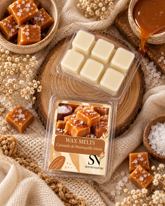 Tableta de Wax Melts de Caramelo de Mantequilla Salada es una auténtica tentación para los sentidos, creada para llenar tu hogar de calidez, dulzura y momentos especiales.